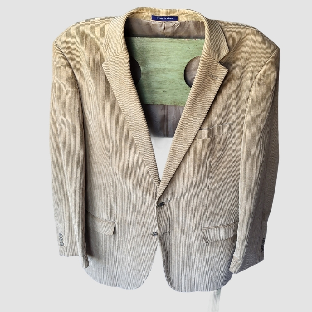 Alan Flusser Corduroy 2 Button Mens Blazer/Sports Coat Size 46L